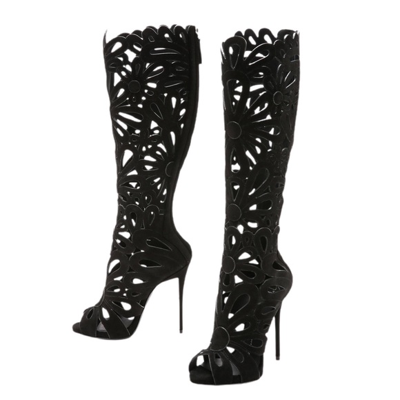Giuseppe Zanotti Shoes - NWT Giuseppe Zanotti Coline Floral Cutout Boots